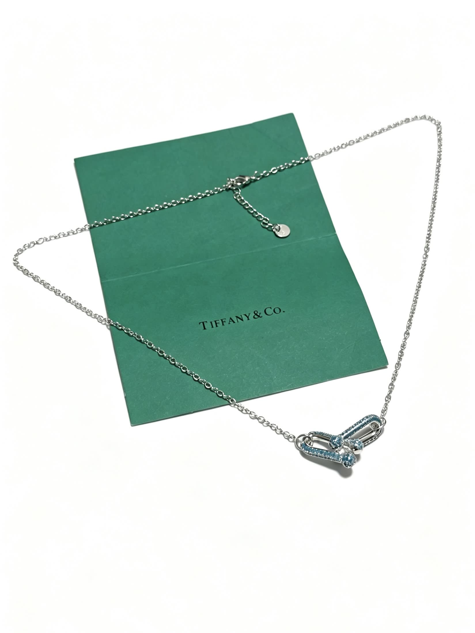 Tiffany & Co. Blue Diamond Lock Necklace Tiffany & Co. Blue Diamond Lock Necklace